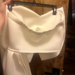 White Bridal Bow Top